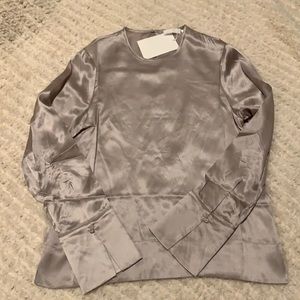Silk light lavender blouse size 6